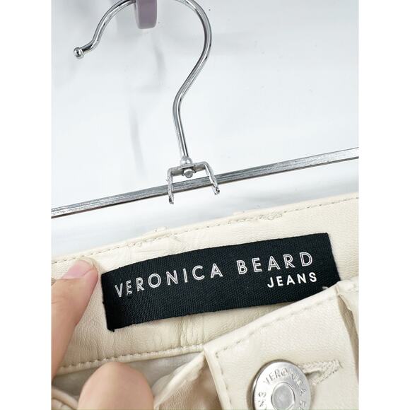 Veronica Beard Debbie Vegan Faux Leather High Rise Skinny Jeans Size 24 - Picture 6 of 8